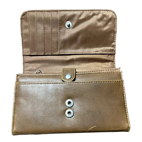 Vintage 90s Brown Leather Wallet - Picture 4 of 5